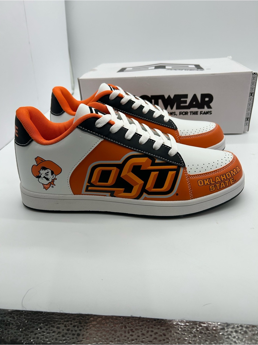 Oklahoma State OSU Orange & White Athletic Sneakers size 12